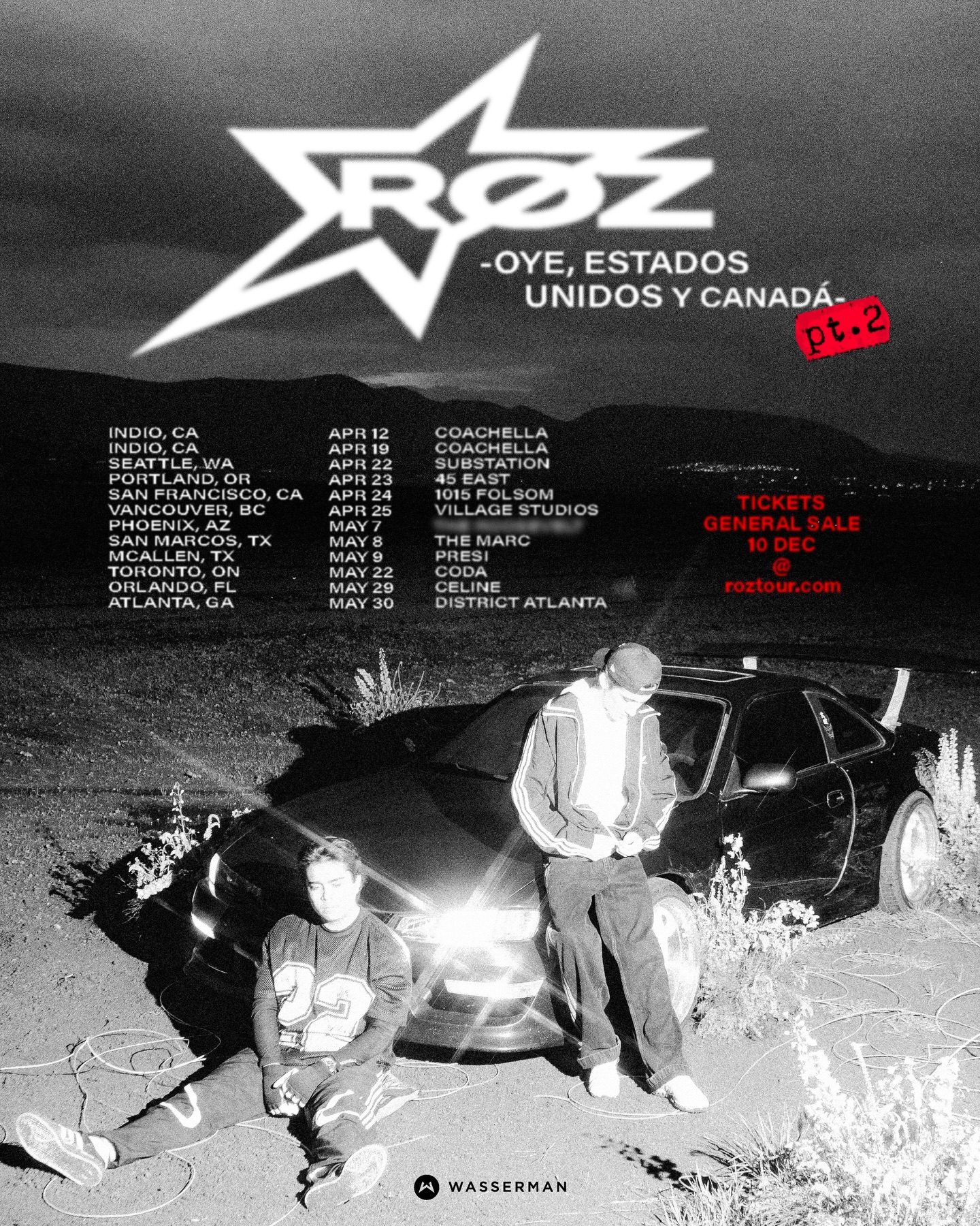 RØZ OYE, ESTADOS UNIDOS Y CANADÁ pt. 2 Tour Poster 2026